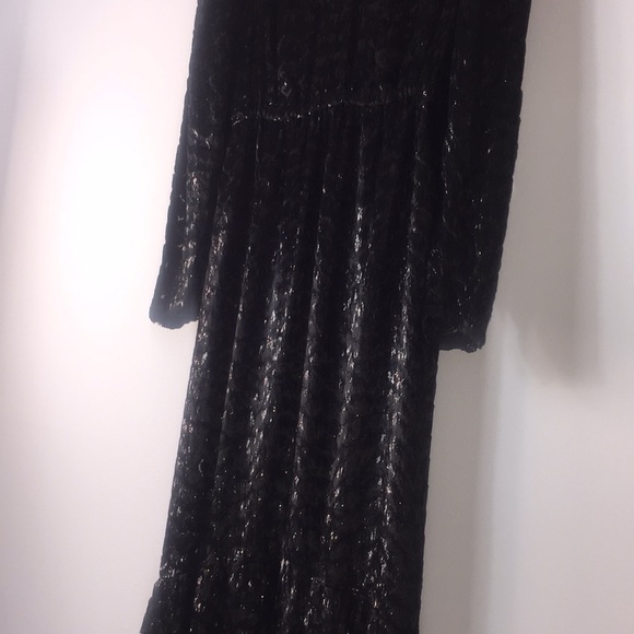 NWT ALC Gathered Metallic velvet Maxi Dress - Picture 5 of 13